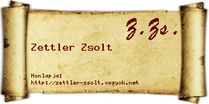 Zettler Zsolt névjegykártya